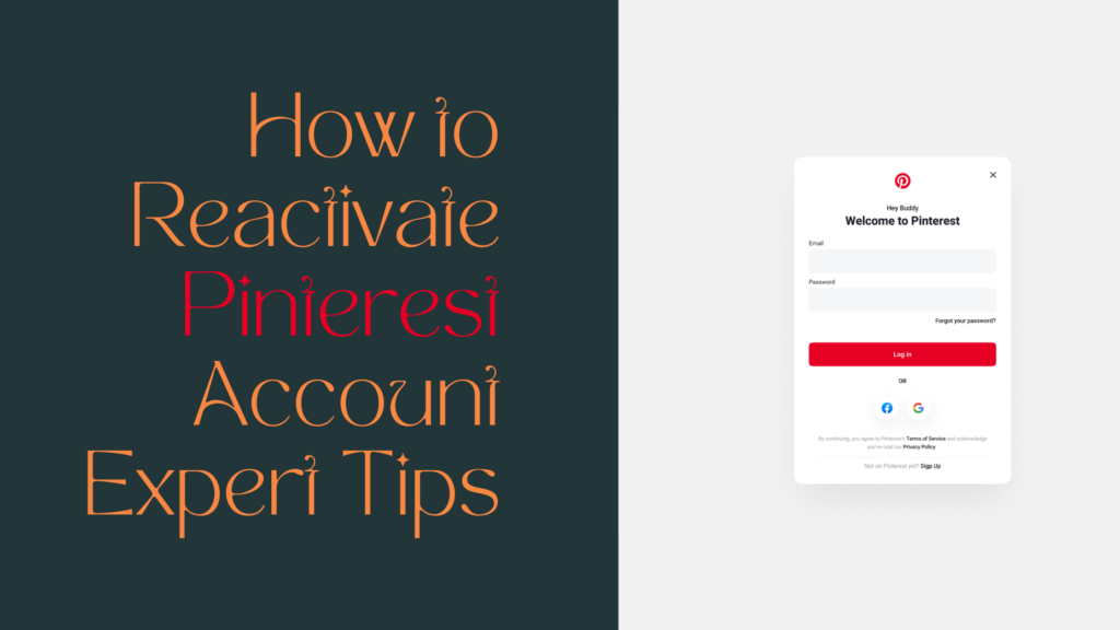 how to reactivate pinterest account