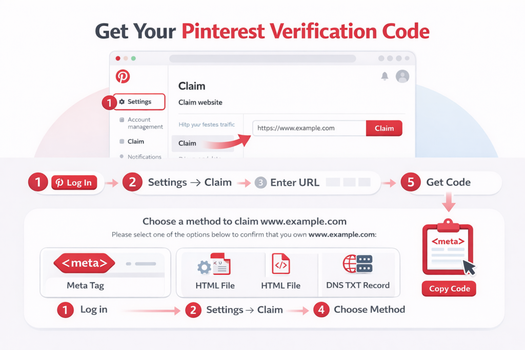 Get your Pinterest verification code