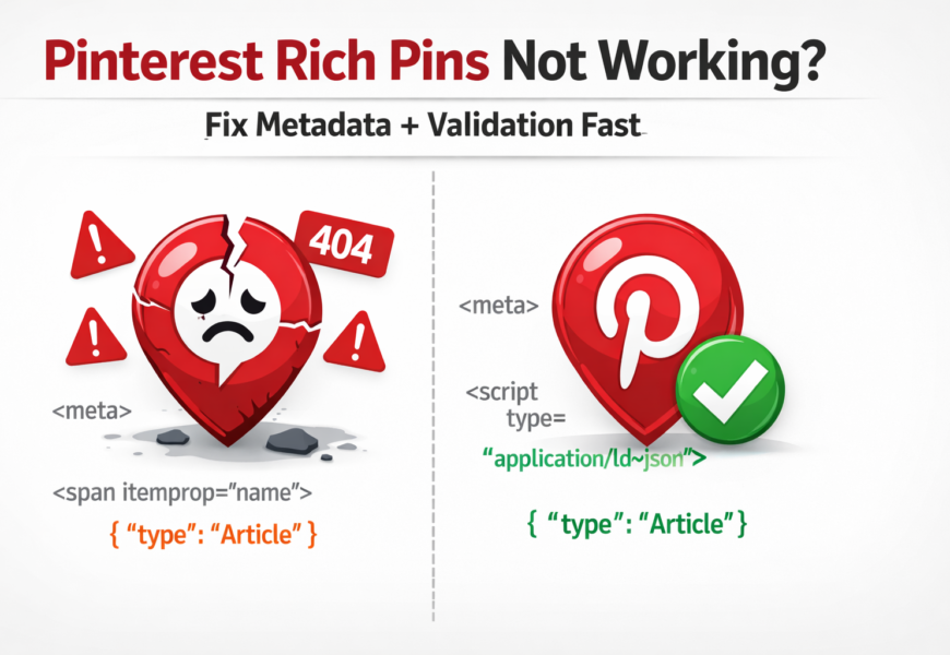 Pinterest Rich Pins Not Working?