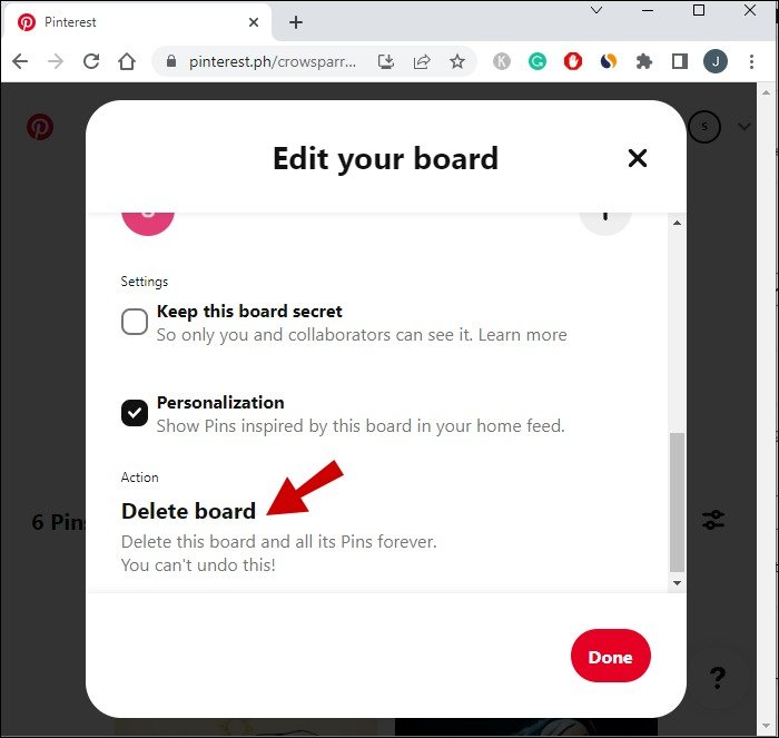 How to Leave a Secret Pinterest Board